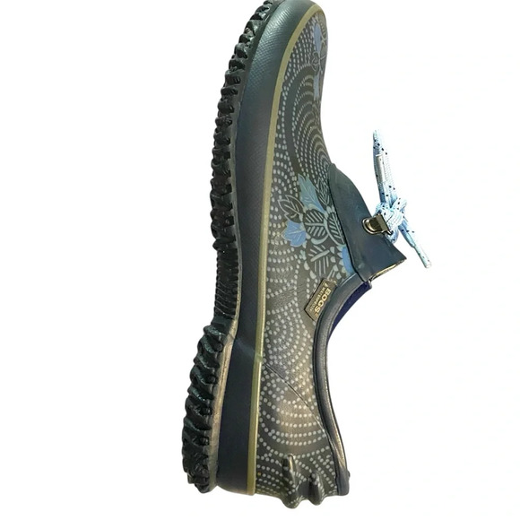 Bogs Batik Urban Farmer Slides Clogs Women’s Size 9 Blue Leaf Waterproof - Picture 7 of 9